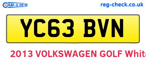 YC63BVN are the vehicle registration plates.
