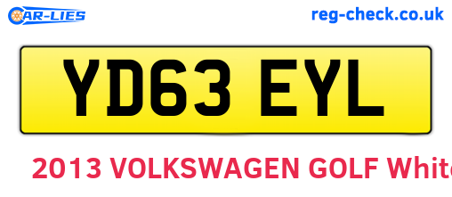 YD63EYL are the vehicle registration plates.