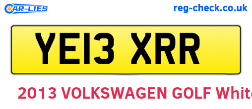 YE13XRR are the vehicle registration plates.