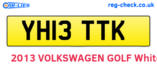 YH13TTK are the vehicle registration plates.
