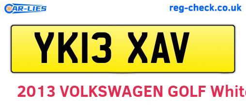 YK13XAV are the vehicle registration plates.