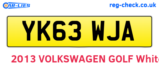 YK63WJA are the vehicle registration plates.