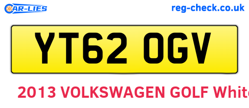 YT62OGV are the vehicle registration plates.