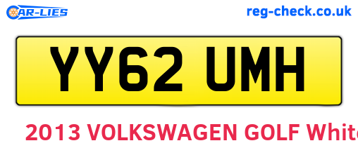YY62UMH are the vehicle registration plates.