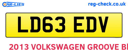 LD63EDV are the vehicle registration plates.