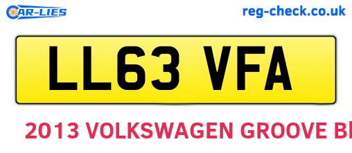 LL63VFA are the vehicle registration plates.