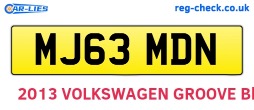 MJ63MDN are the vehicle registration plates.