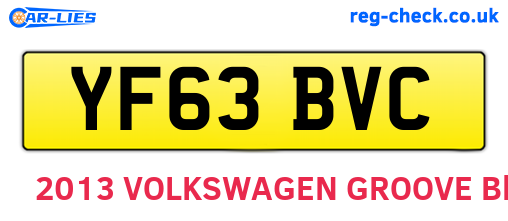 YF63BVC are the vehicle registration plates.
