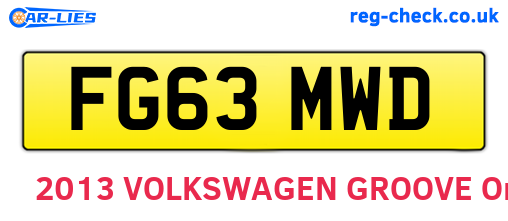 FG63MWD are the vehicle registration plates.