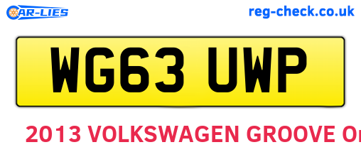 WG63UWP are the vehicle registration plates.