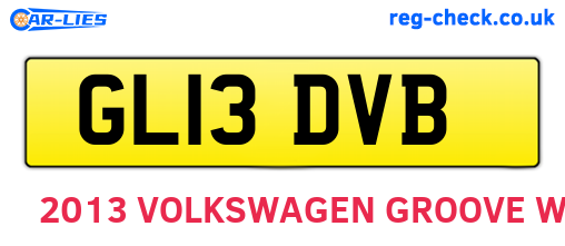 GL13DVB are the vehicle registration plates.