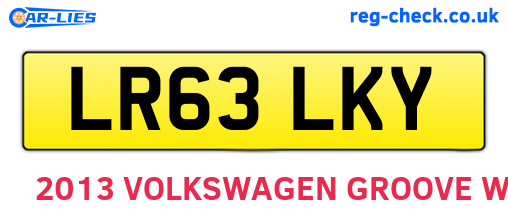 LR63LKY are the vehicle registration plates.