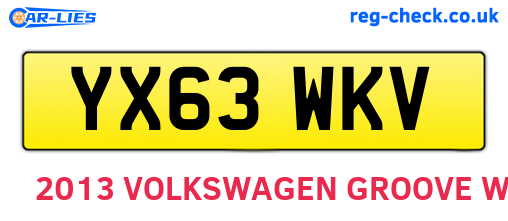 YX63WKV are the vehicle registration plates.