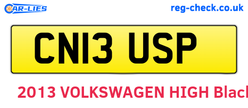 CN13USP are the vehicle registration plates.