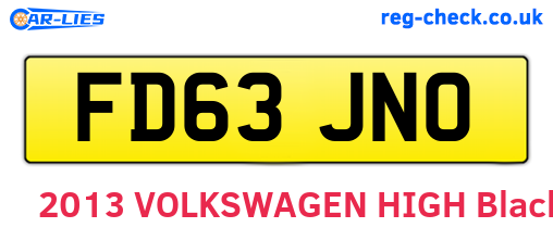 FD63JNO are the vehicle registration plates.