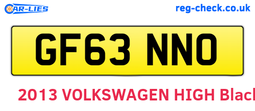 GF63NNO are the vehicle registration plates.