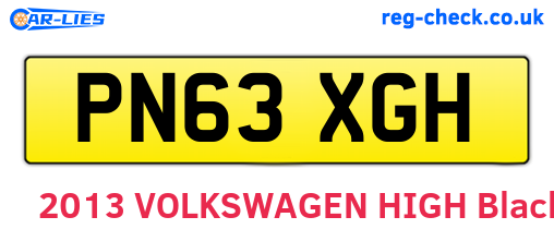 PN63XGH are the vehicle registration plates.