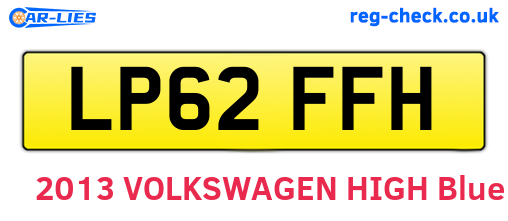 LP62FFH are the vehicle registration plates.
