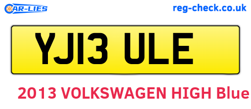 YJ13ULE are the vehicle registration plates.