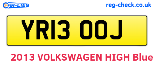YR13OOJ are the vehicle registration plates.