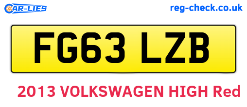 FG63LZB are the vehicle registration plates.