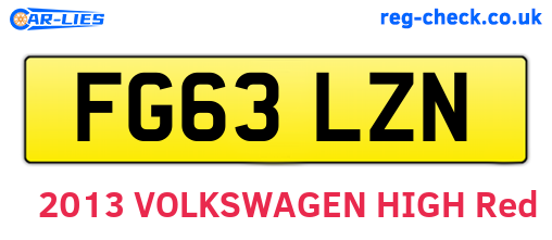FG63LZN are the vehicle registration plates.