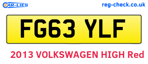 FG63YLF are the vehicle registration plates.