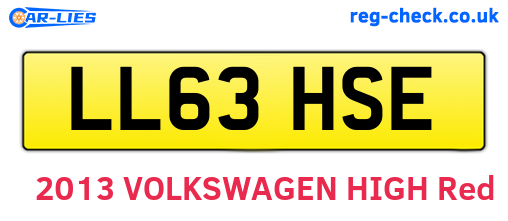 LL63HSE are the vehicle registration plates.