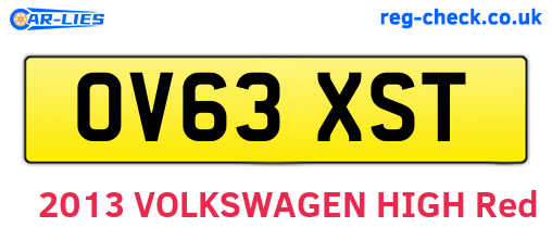 OV63XST are the vehicle registration plates.
