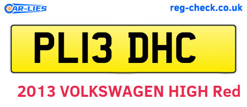 PL13DHC are the vehicle registration plates.