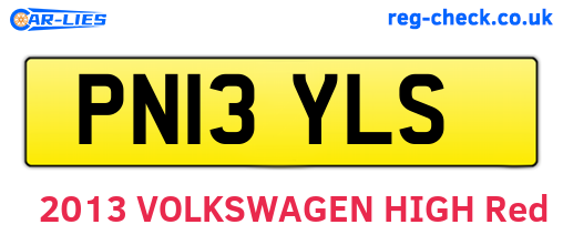 PN13YLS are the vehicle registration plates.