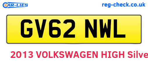 GV62NWL are the vehicle registration plates.