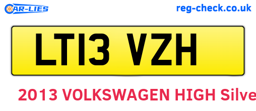 LT13VZH are the vehicle registration plates.