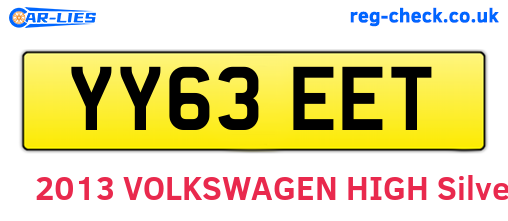 YY63EET are the vehicle registration plates.