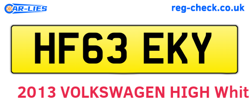 HF63EKY are the vehicle registration plates.