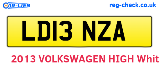 LD13NZA are the vehicle registration plates.