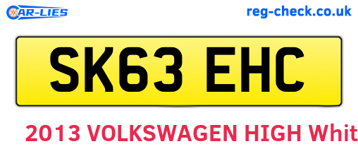 SK63EHC are the vehicle registration plates.