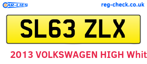 SL63ZLX are the vehicle registration plates.