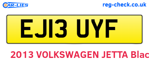 EJ13UYF are the vehicle registration plates.