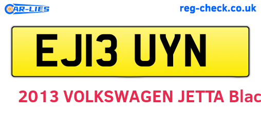 EJ13UYN are the vehicle registration plates.