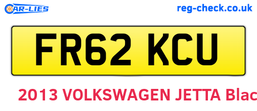 FR62KCU are the vehicle registration plates.