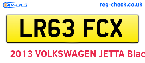LR63FCX are the vehicle registration plates.