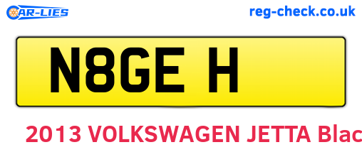 N8GEH are the vehicle registration plates.