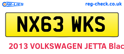 NX63WKS are the vehicle registration plates.