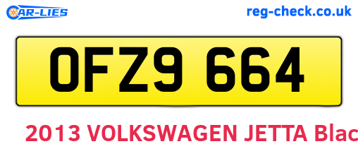 OFZ9664 are the vehicle registration plates.