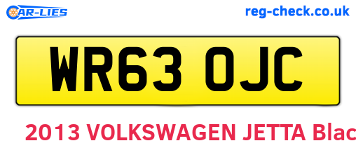 WR63OJC are the vehicle registration plates.