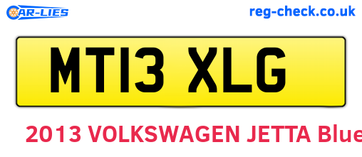 MT13XLG are the vehicle registration plates.
