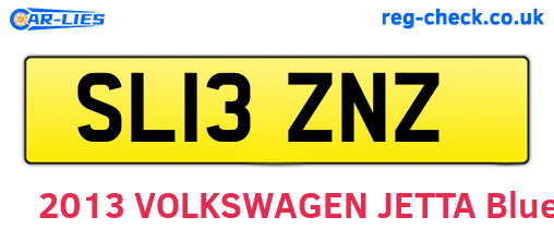 SL13ZNZ are the vehicle registration plates.