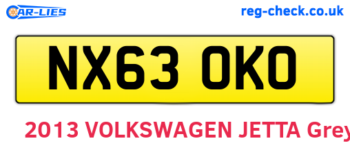 NX63OKO are the vehicle registration plates.