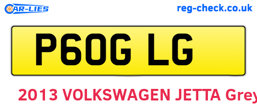 P60GLG are the vehicle registration plates.